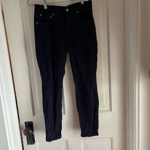 J Crew skinny Corduroy jeans Navy Blue 27 petite